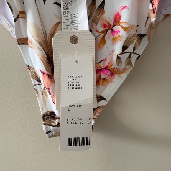 Billabong Low Back Tropical One Piece - NWT! Large - Picture 10 of 12